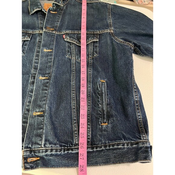 Vtg Levi's Jean Jacket Mens XL Denim 90s 70507 Made In Mexico Trucker Med Wash - Picture 15 of 16